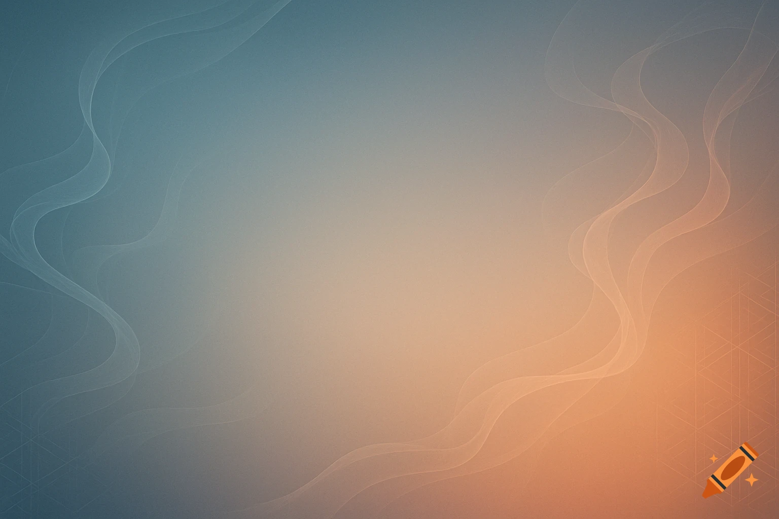 Abstract background with a smooth gradient from blue to orange, featuring subtle wavy lines.