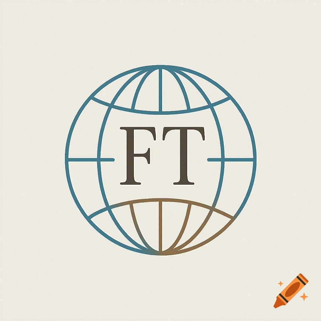 A minimalist logo featuring a blue and brown outlined globe with the letters 'FT' in brown in the center.