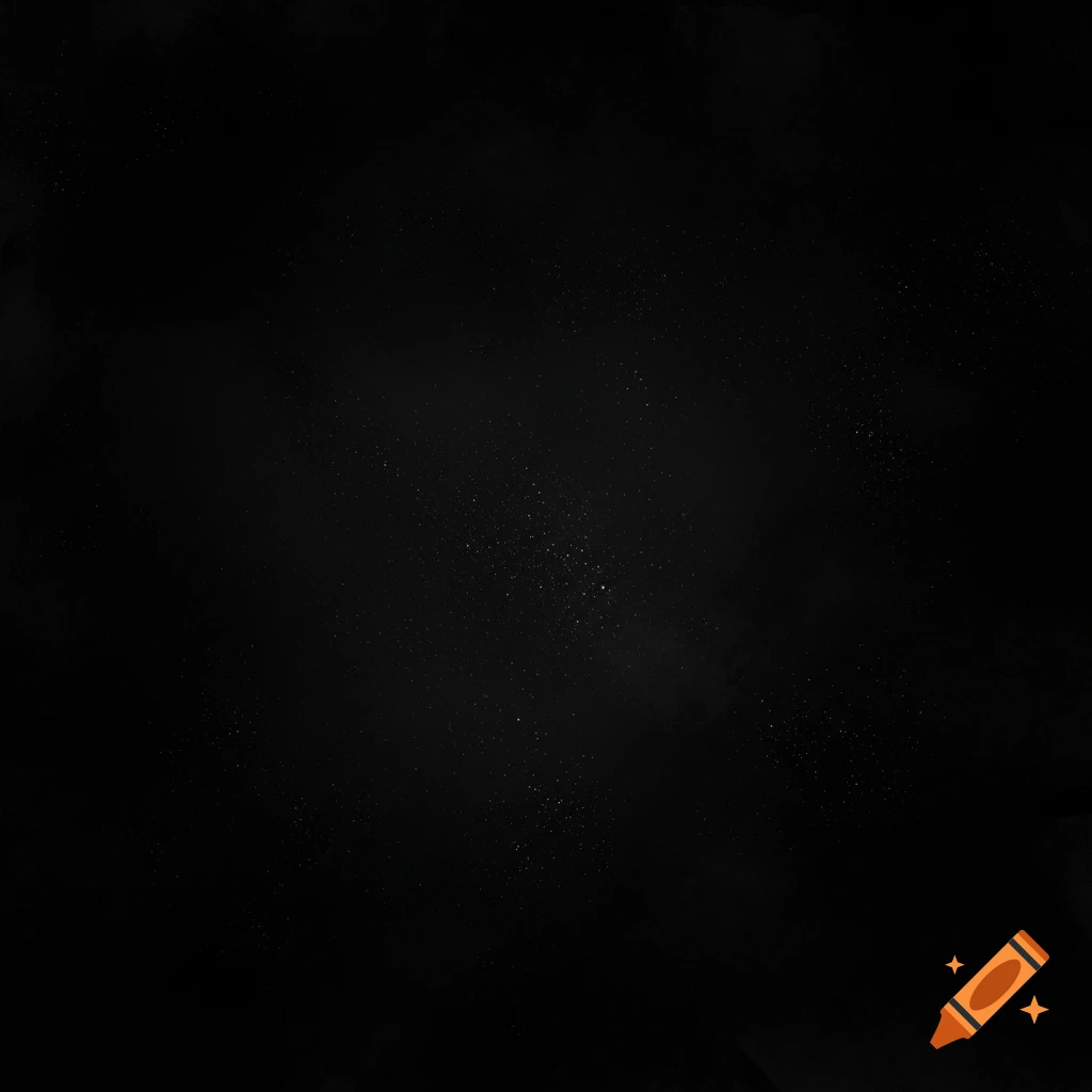 A solid black background with faint, tiny white specks.