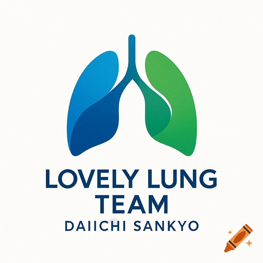 A logo featuring stylized blue and green lungs with the text 'LOVELY LUNG TEAM' and 'DAIICHI SANKYO'.
