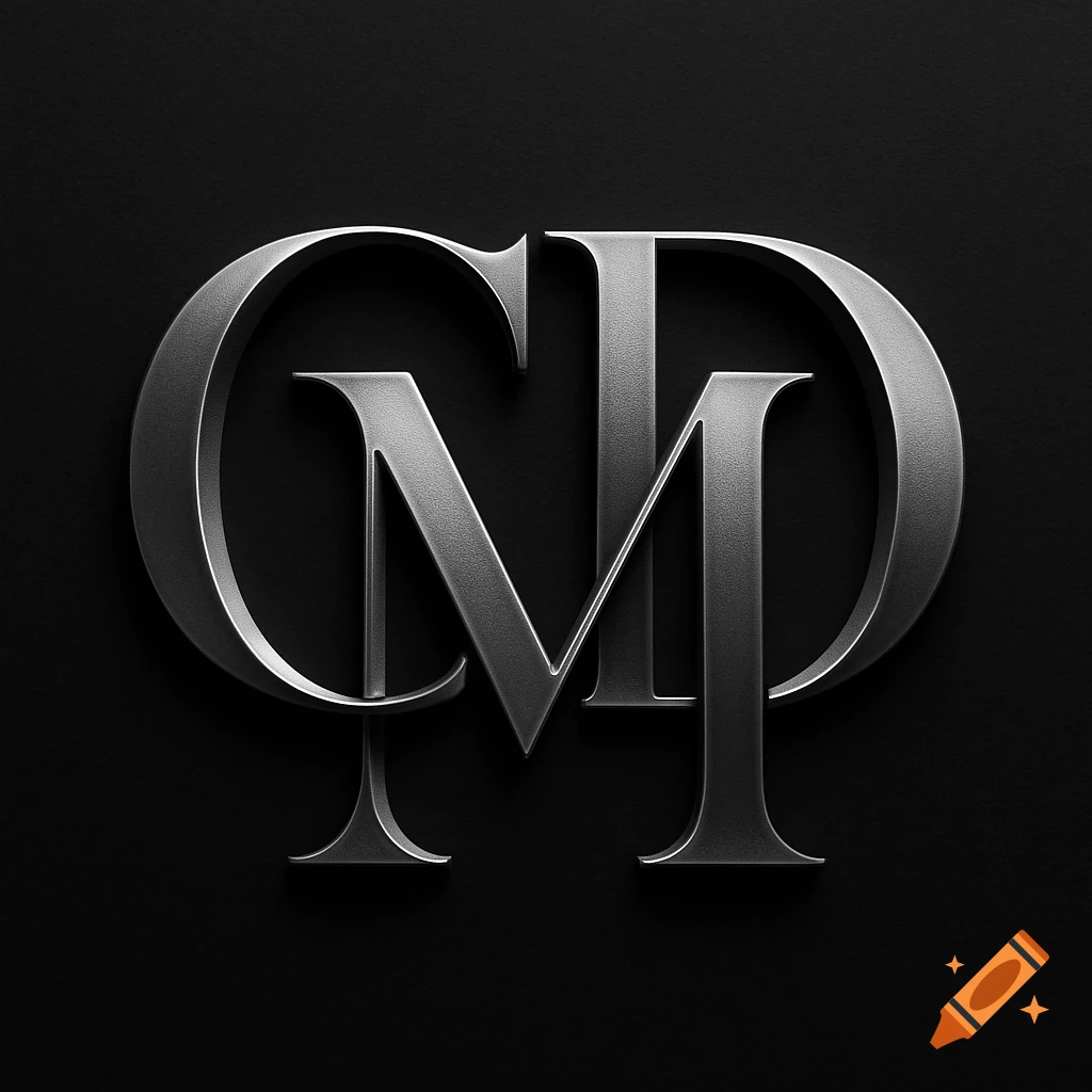 A sleek, metallic monogram logo featuring the intertwined letters C, M, and D on a dark background.