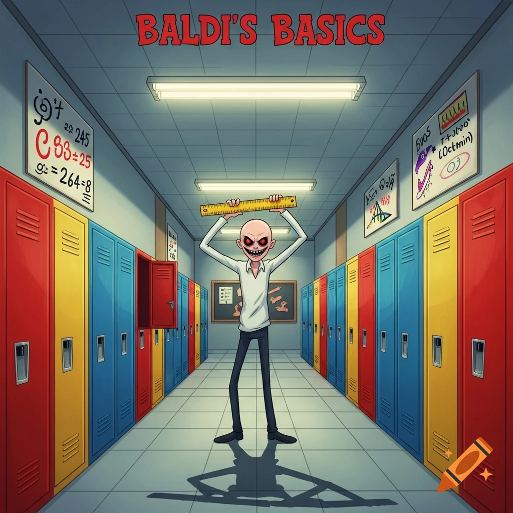 A creepy, bald, pale-skinned character with red eyes and a sinister ...
