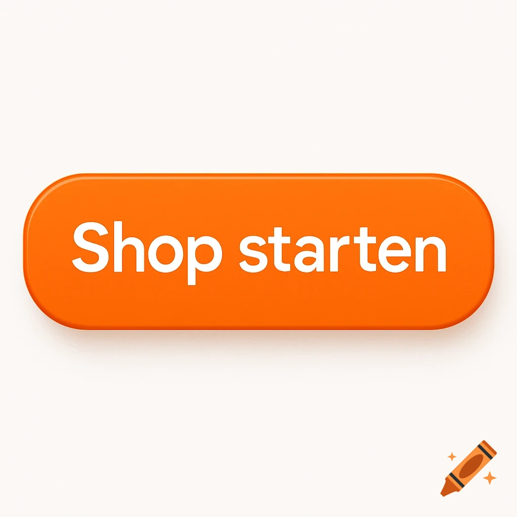 An orange button with rounded corners and the white text "Shop starten".