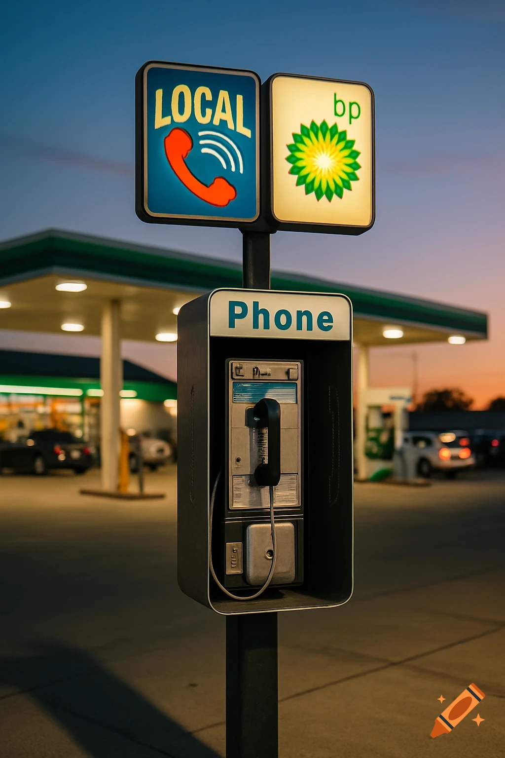 An American-style payphone with