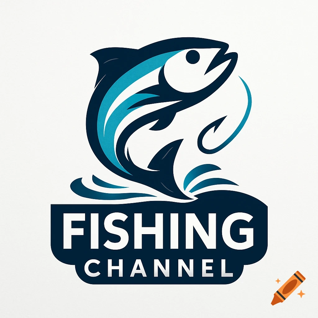 A blue and black logo featuring a leaping fish above the words 'FISHING CHANNEL'.