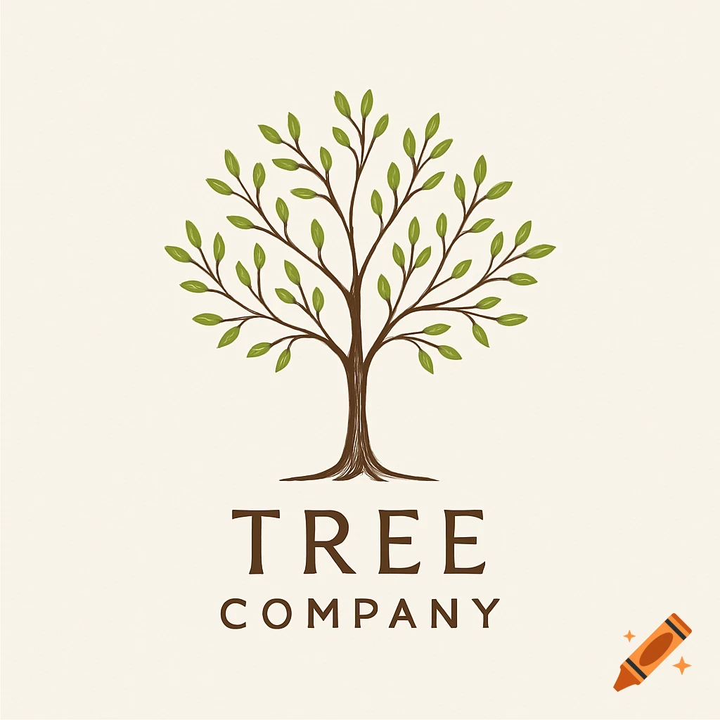 Logo for 'Tree Company' featuring a stylized tree with green leaves and a brown trunk on a light background.