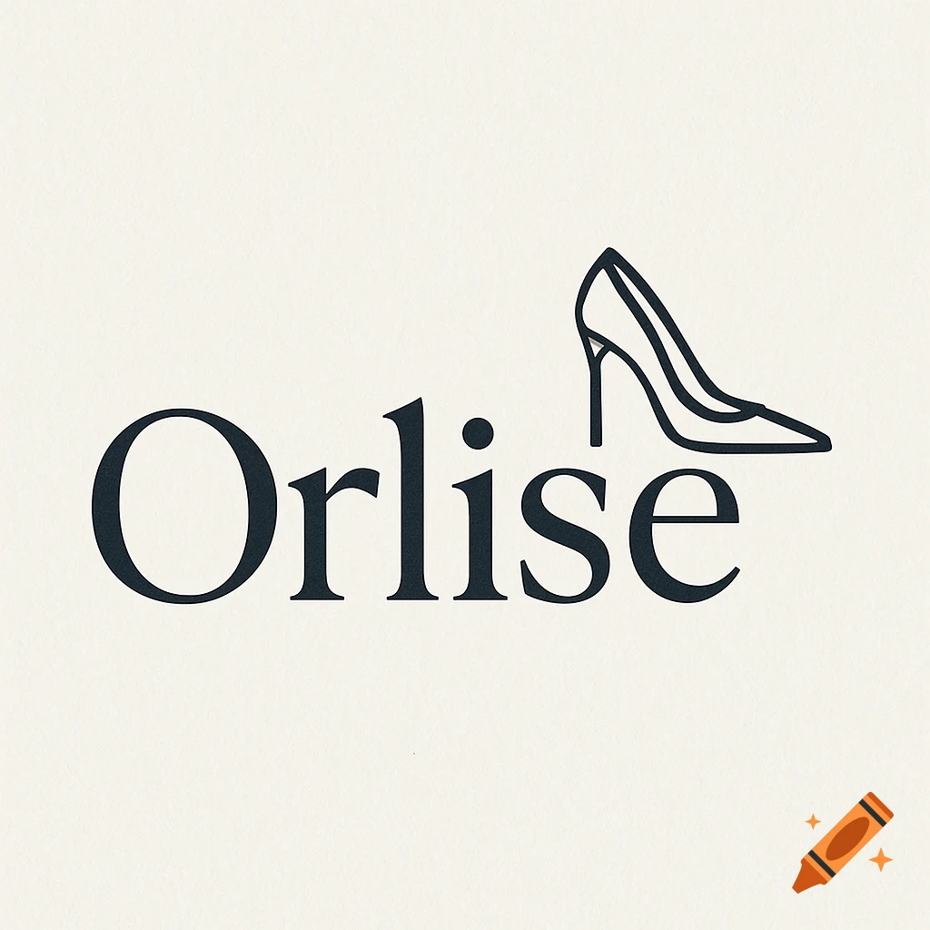 Logo for Orlise with a line drawing of a high-heeled shoe.