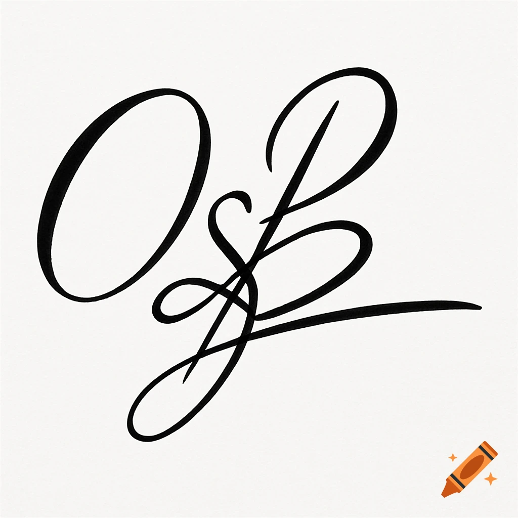 Black calligraphic signature featuring intertwined stylized 'O', 'S', and 'P' letters on a white background.