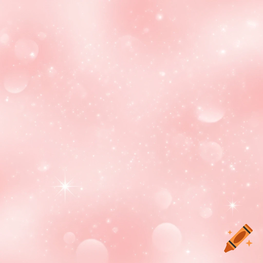 A light pink abstract background with sparkling effects and soft bokeh lights.