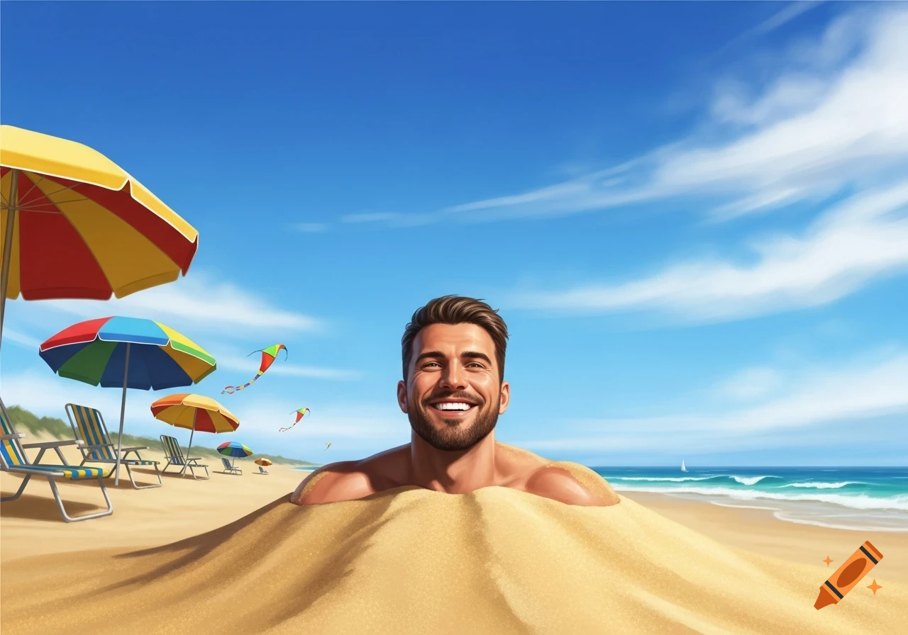 Beach images created on Craiyon