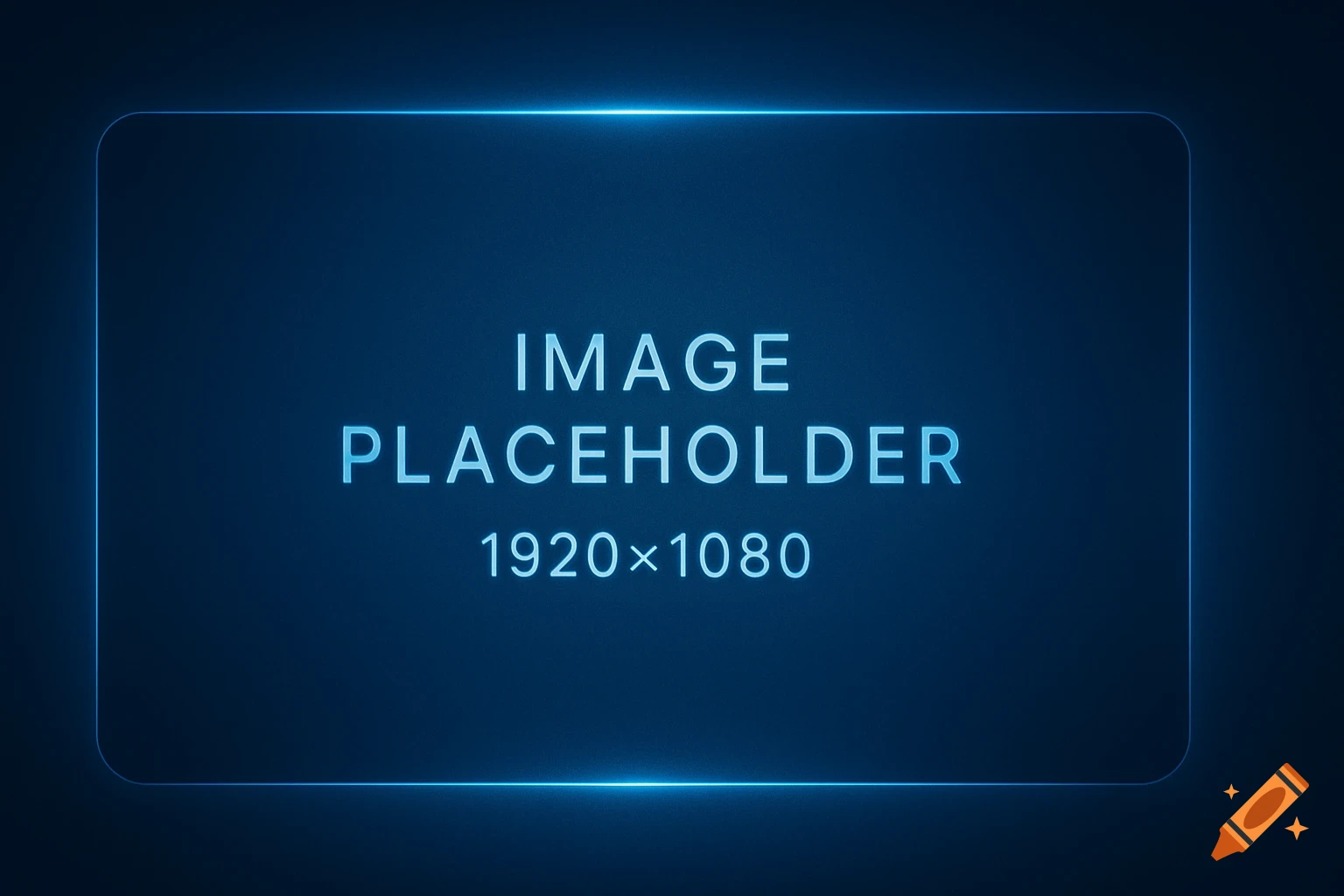 Blue image placeholder with a glowing outline and text reading 'IMAGE PLACEHOLDER 1920x1080' in the center.