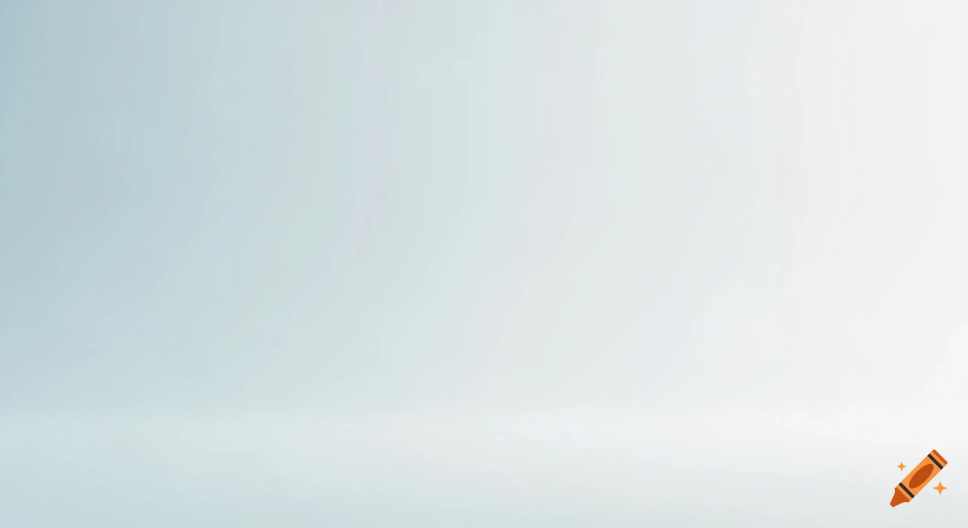 Minimalistic pale blue to white gradient background with subtle depth and smooth cinematic lighting.