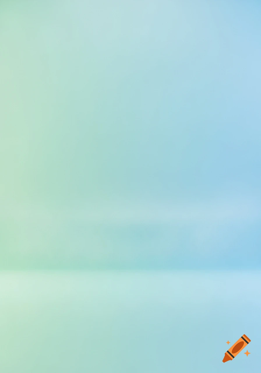 Smooth gradient background transitioning from light green on the left to light blue on the right.