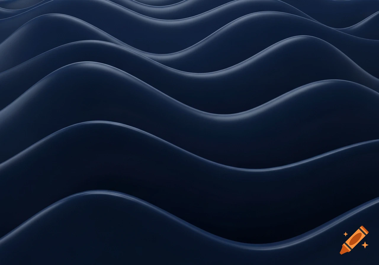 Close-up of dark blue undulating wavy lines creating a smooth, textured pattern.