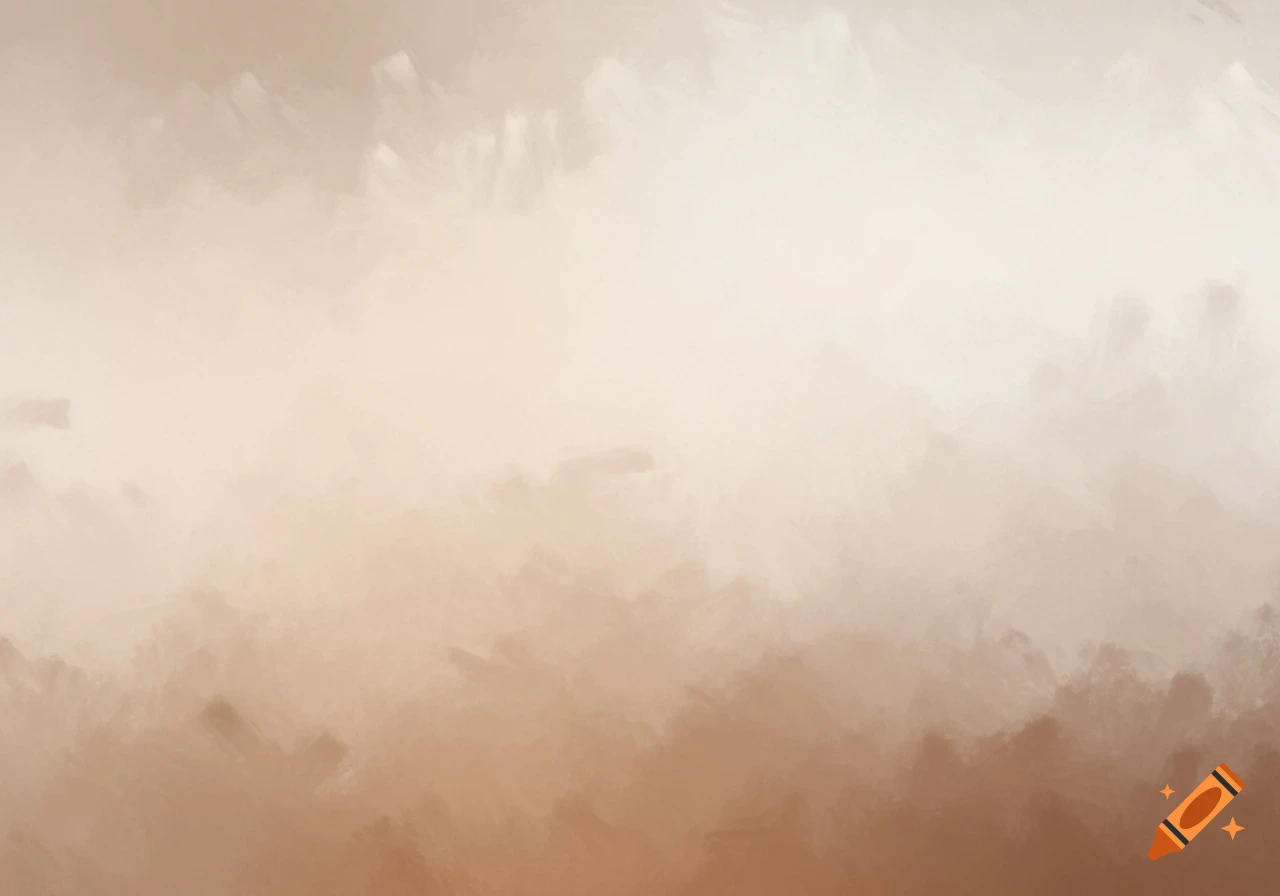 Abstract background with soft, blended brushstrokes of cashmere white, beige, and warm brown, creating a hazy texture.
