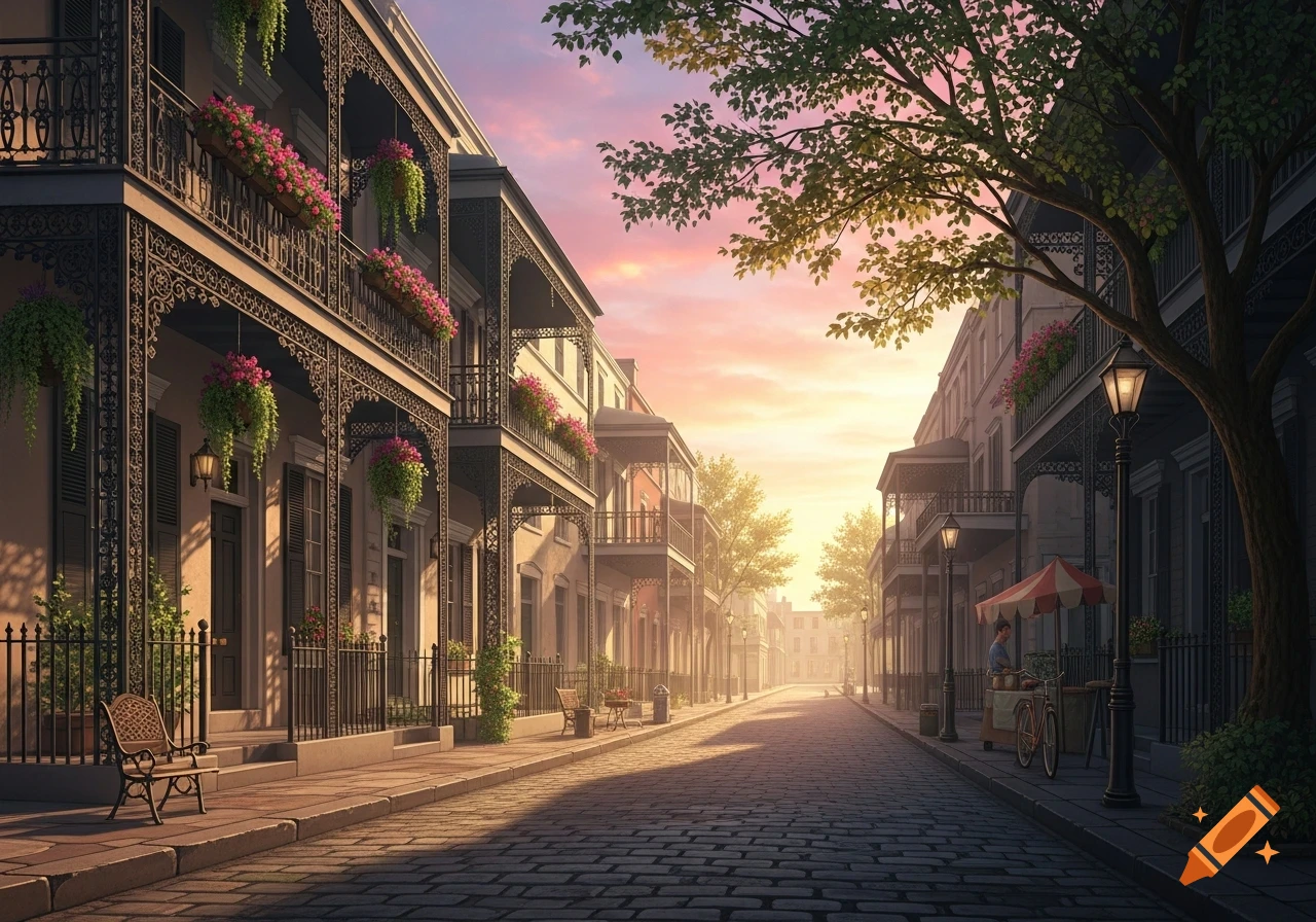 A charming cobblestone street lined with buildings featuring ornate ...