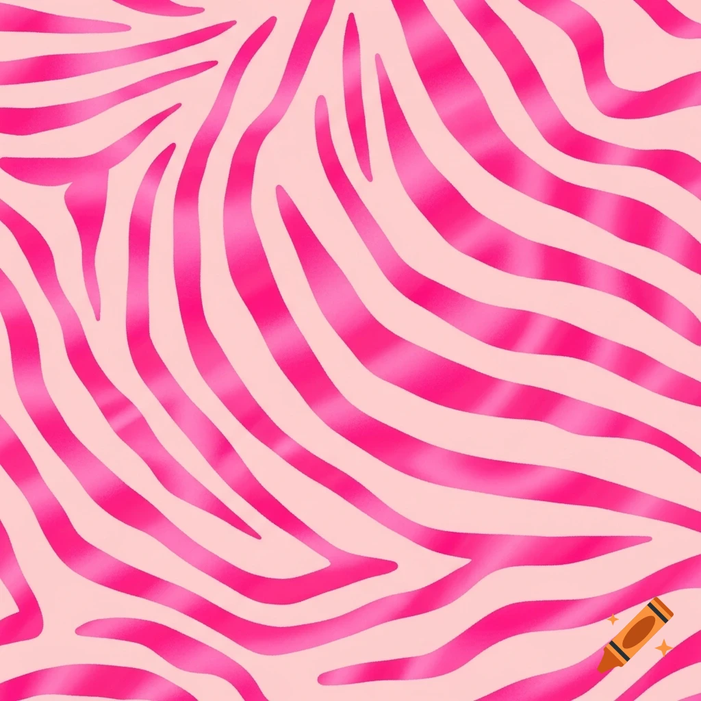 Bright bubblegum pink zebra stripes on a soft light pink background.