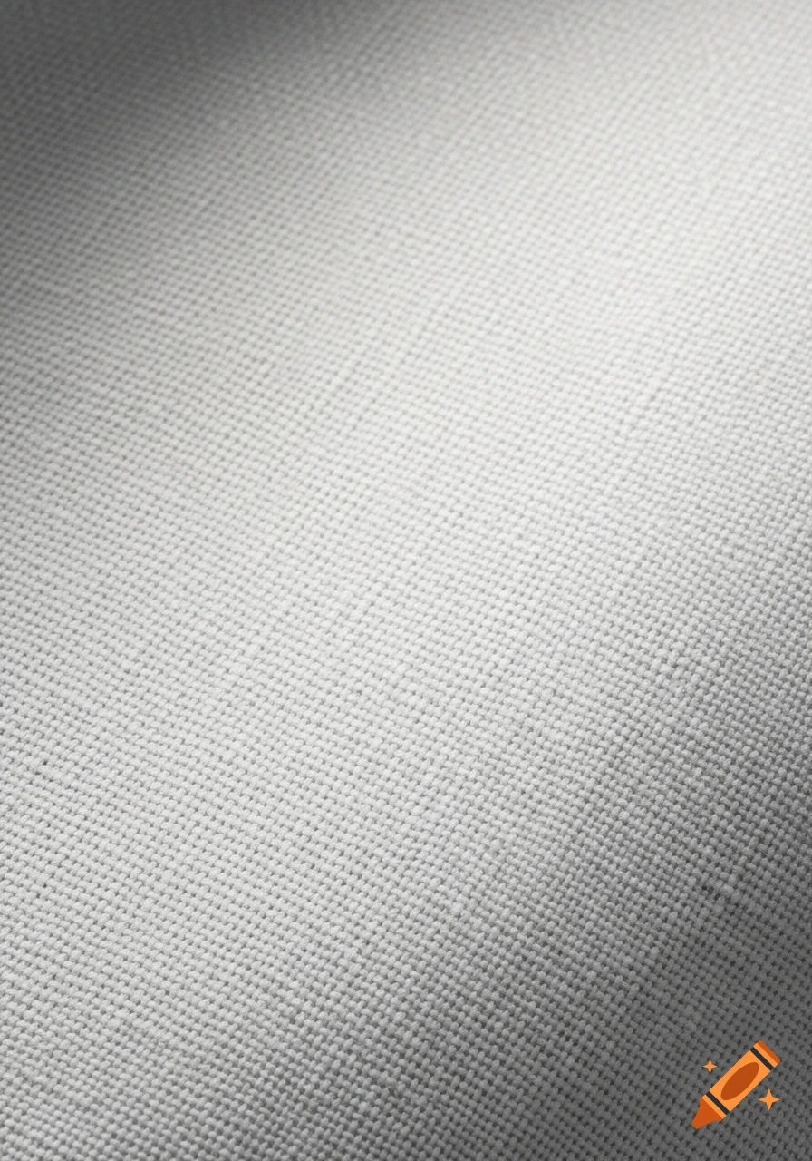 Close-up of a white linen fabric texture, showing fine weave and subtle shadows.