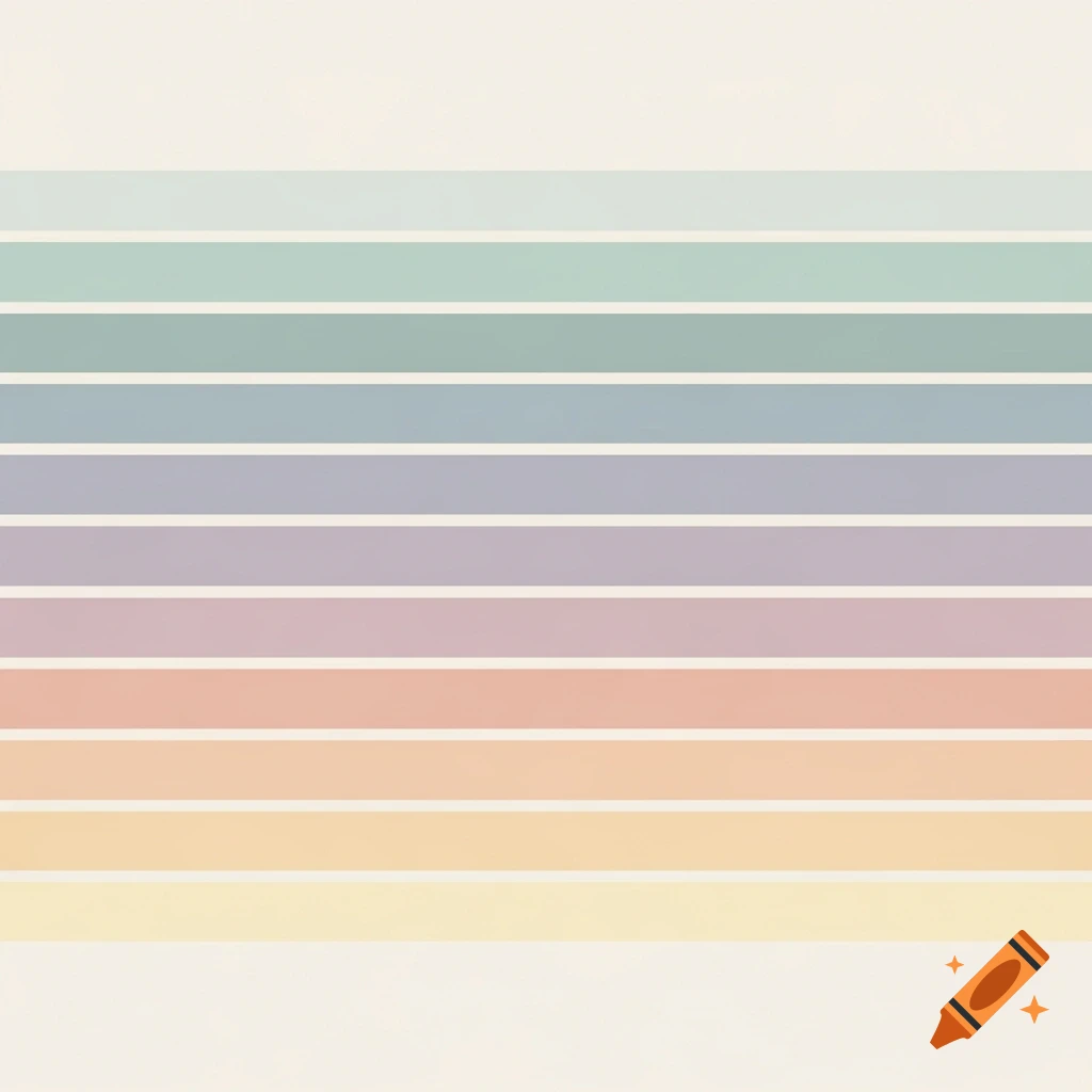A minimalist pattern of horizontal stripes in muted pastel colors on a subtle textured background.
