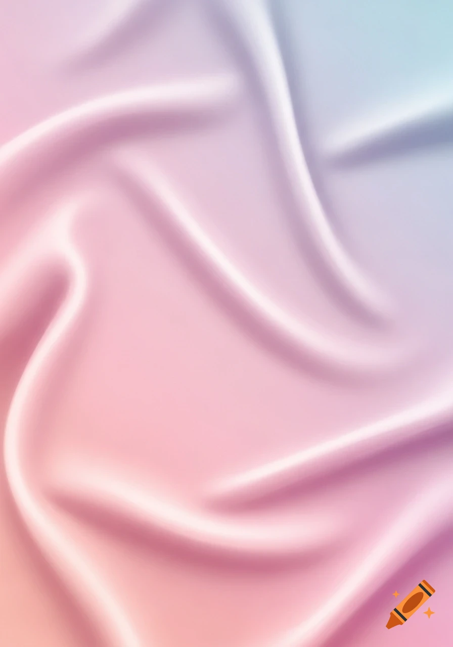 Softly draped pastel pink and blue gradient fabric with flowing folds and highlights.