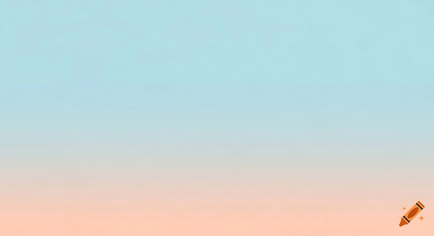 Minimalist background with a soft pastel gradient transitioning from light blue to light peach.