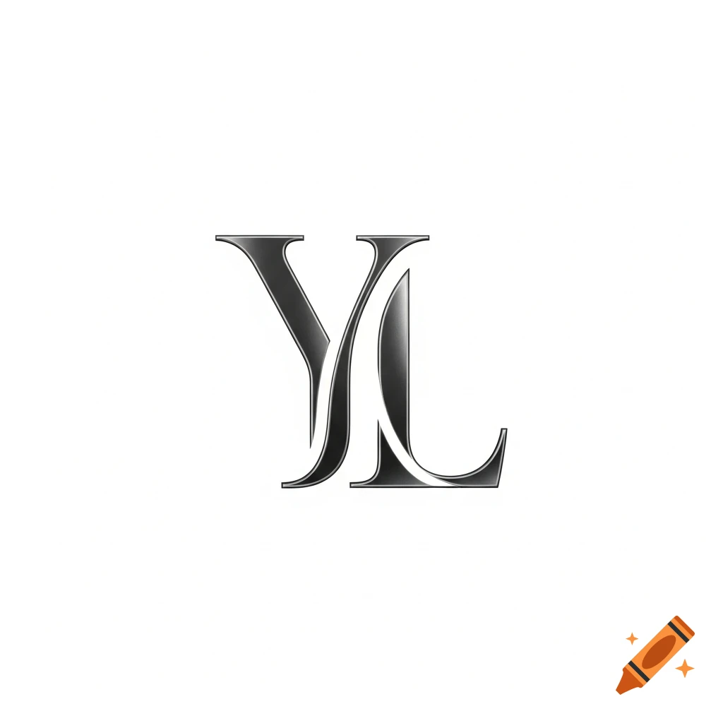 A stylized black and white monogram combining the letters Y and L on a white background, resembling a modern logo.
