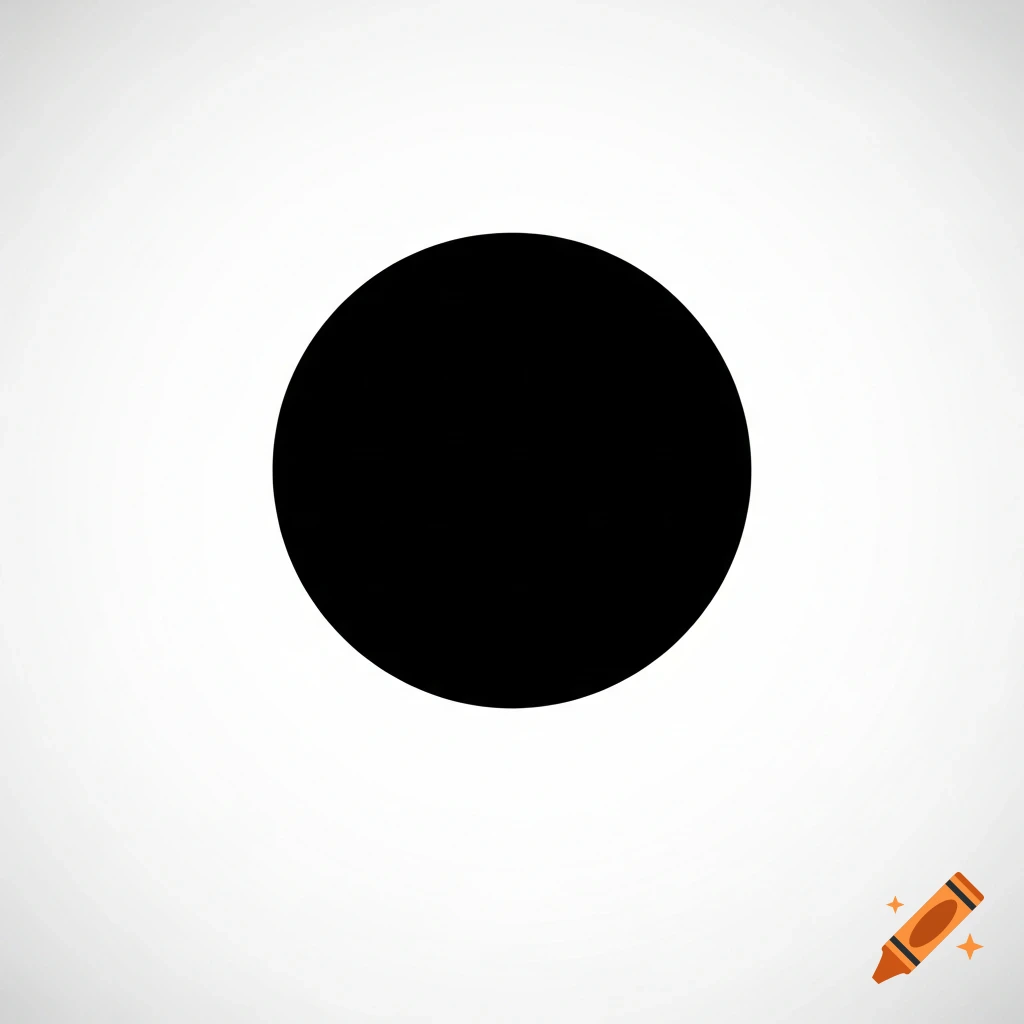 A perfect black circle on a white background.