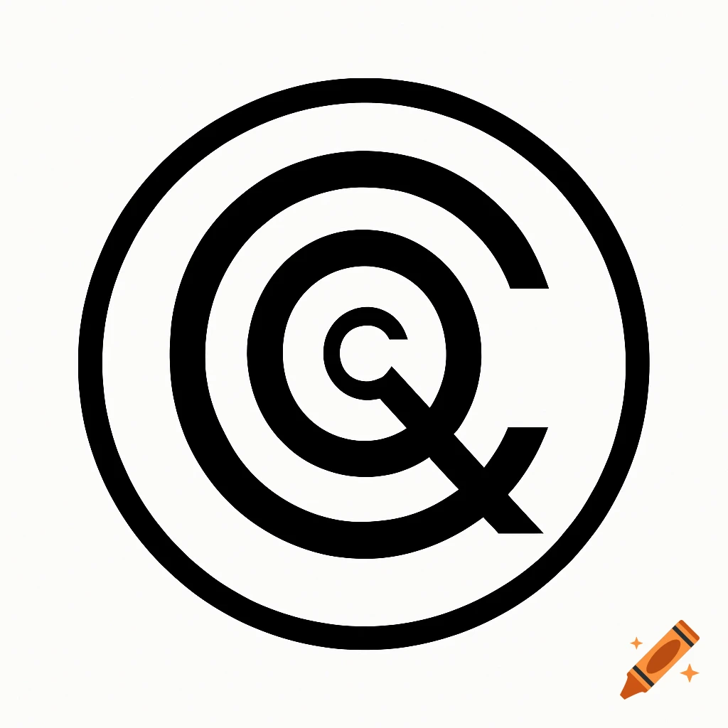 Minimalist black and white logo with nested letters C and Q inside a perfect circle.