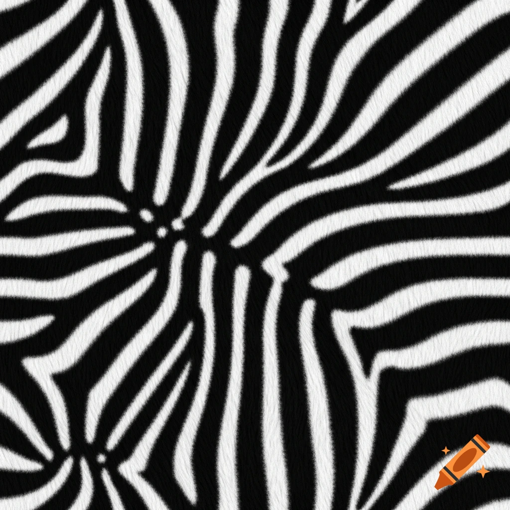 A seamless close-up texture of zebra fur with prominent black and white stripes.
