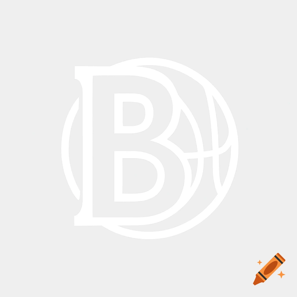 White logo featuring a stylized letter B incorporated into a basketball silhouette on a light gray background.