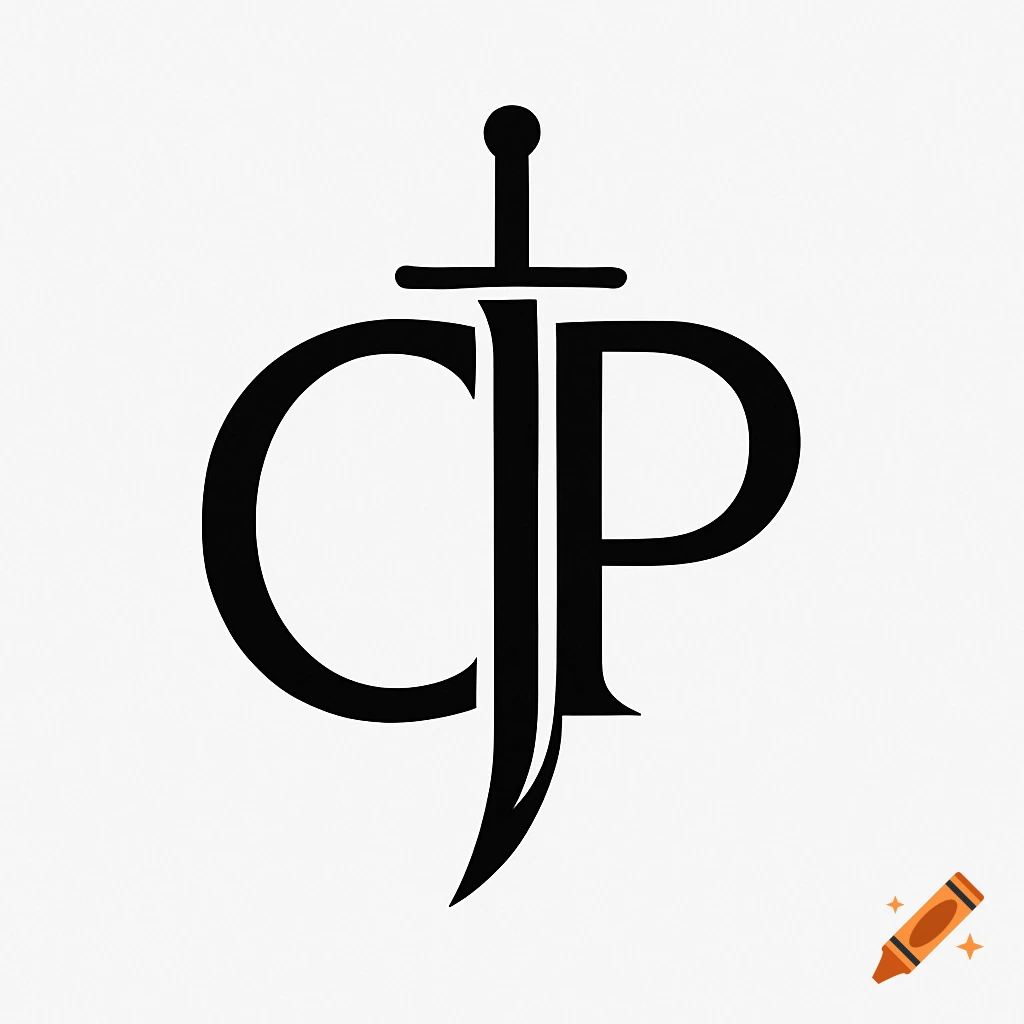 Black and white logo combining a stylized 'C' and 'P' with a sword passing through them.