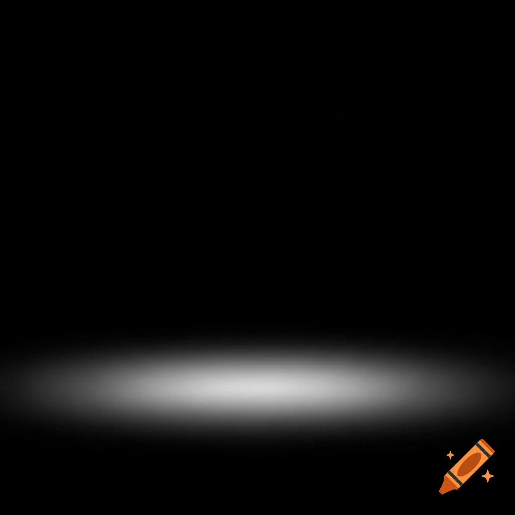 A black background with a soft, faint white glow emerging from the bottom edge, creating a gradient effect.