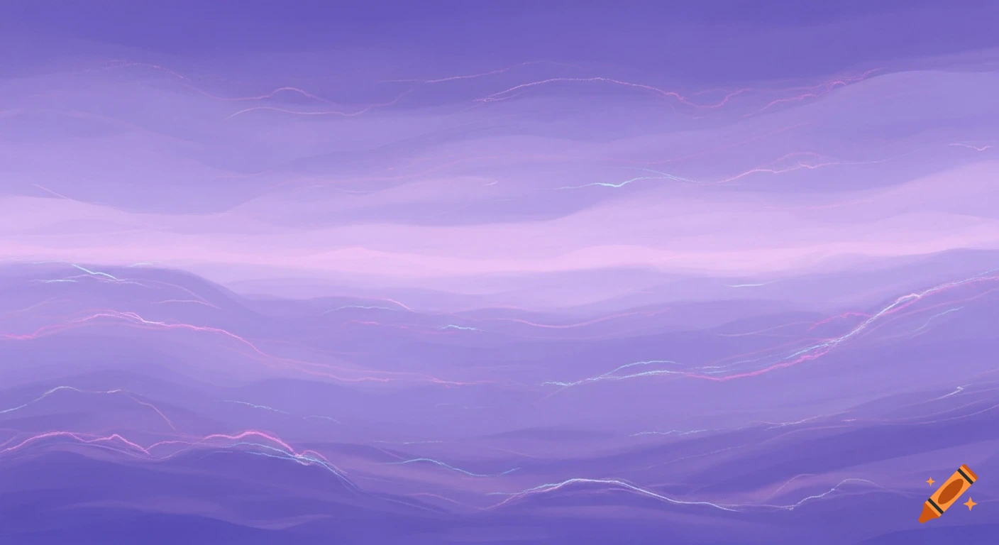Abstract background with soft, wavy layers of lavender and pink-purple, featuring delicate, thin lines of pink and light blue.