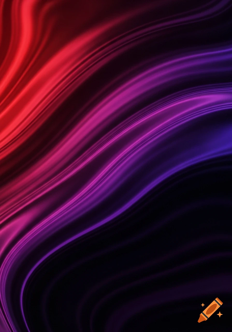 Abstract wavy lines in a gradient of red, purple, and black colors.