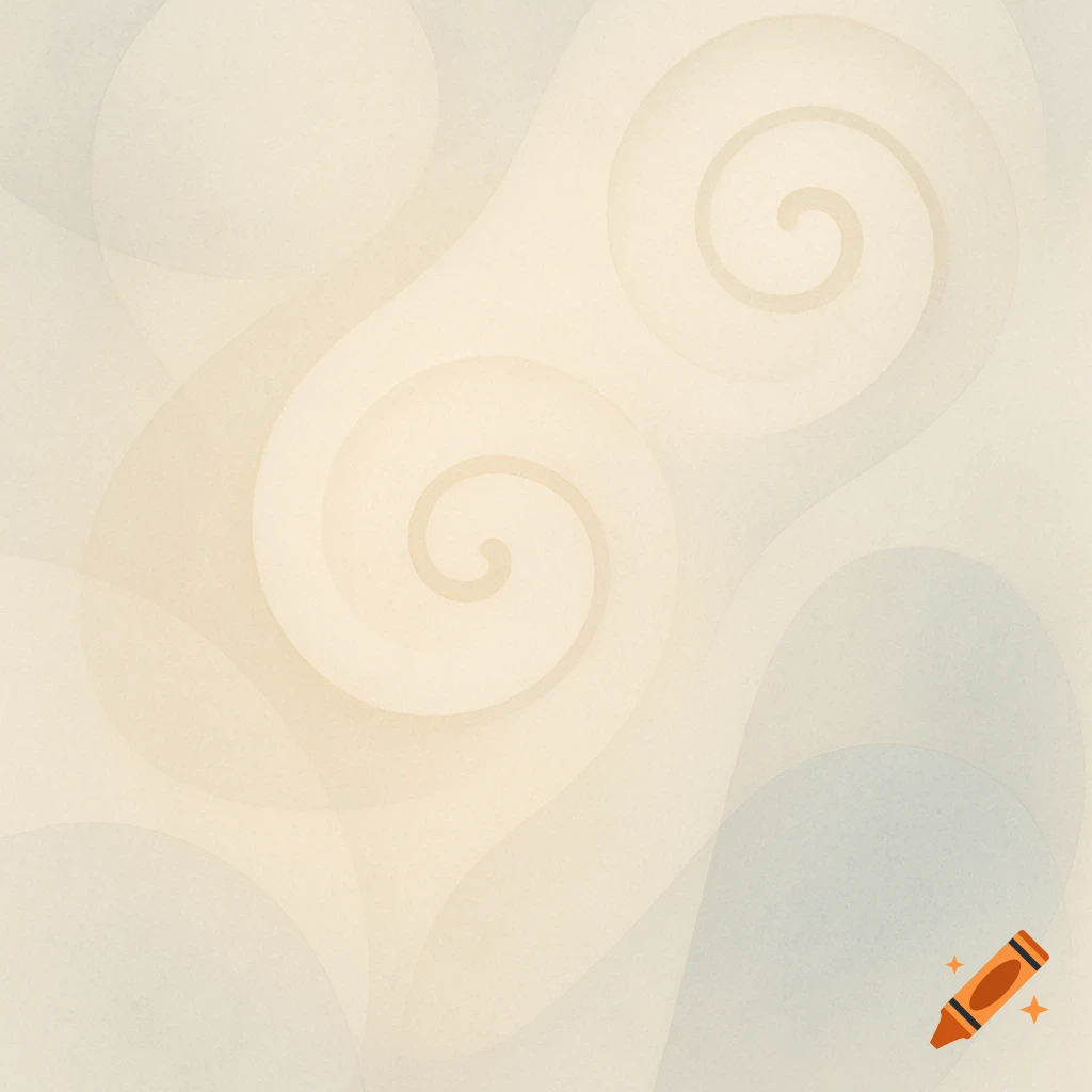 Abstract background with overlapping cream and pale blue swirling shapes and subtle texture.