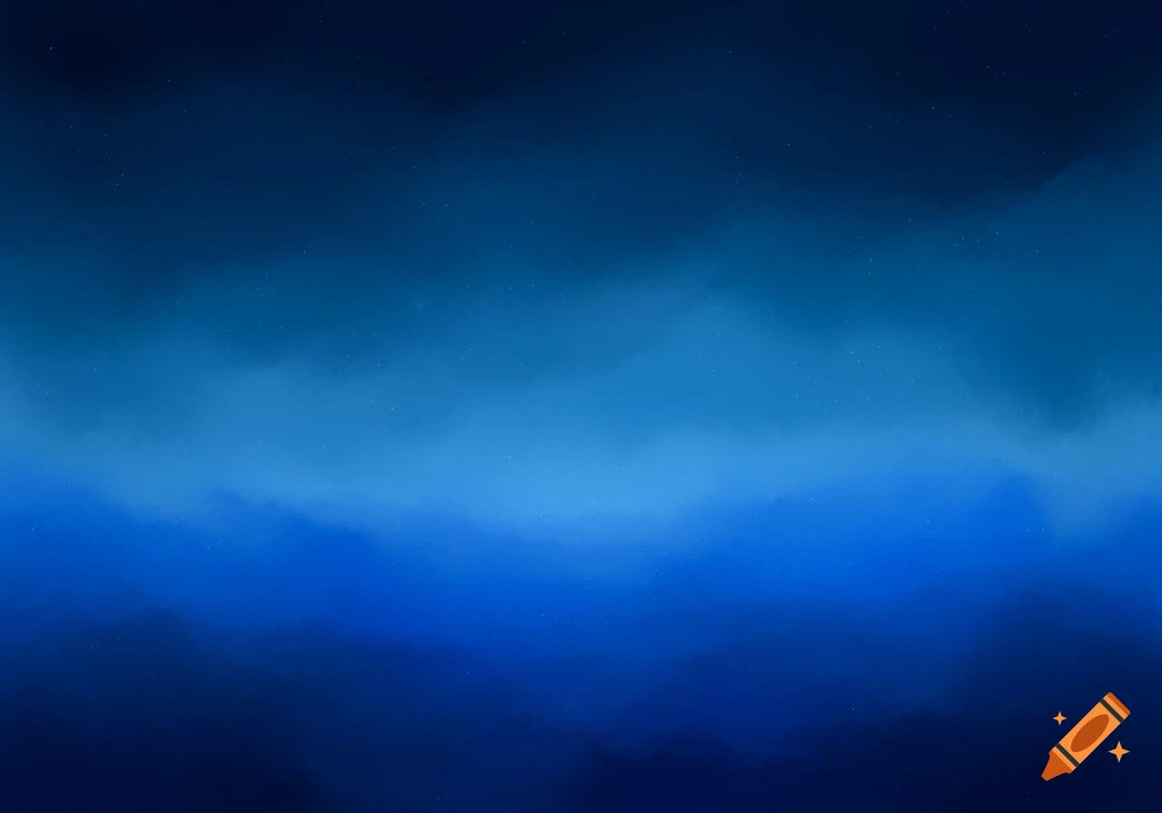 Abstract blue gradient background with faint white speckles resembling stars.