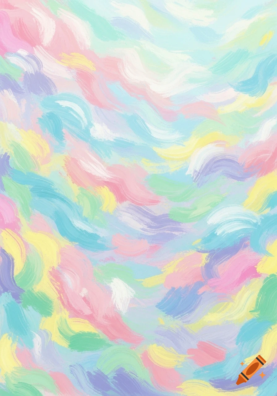 Abstract background with soft pastel colored brushstrokes creating a wavy pattern.
