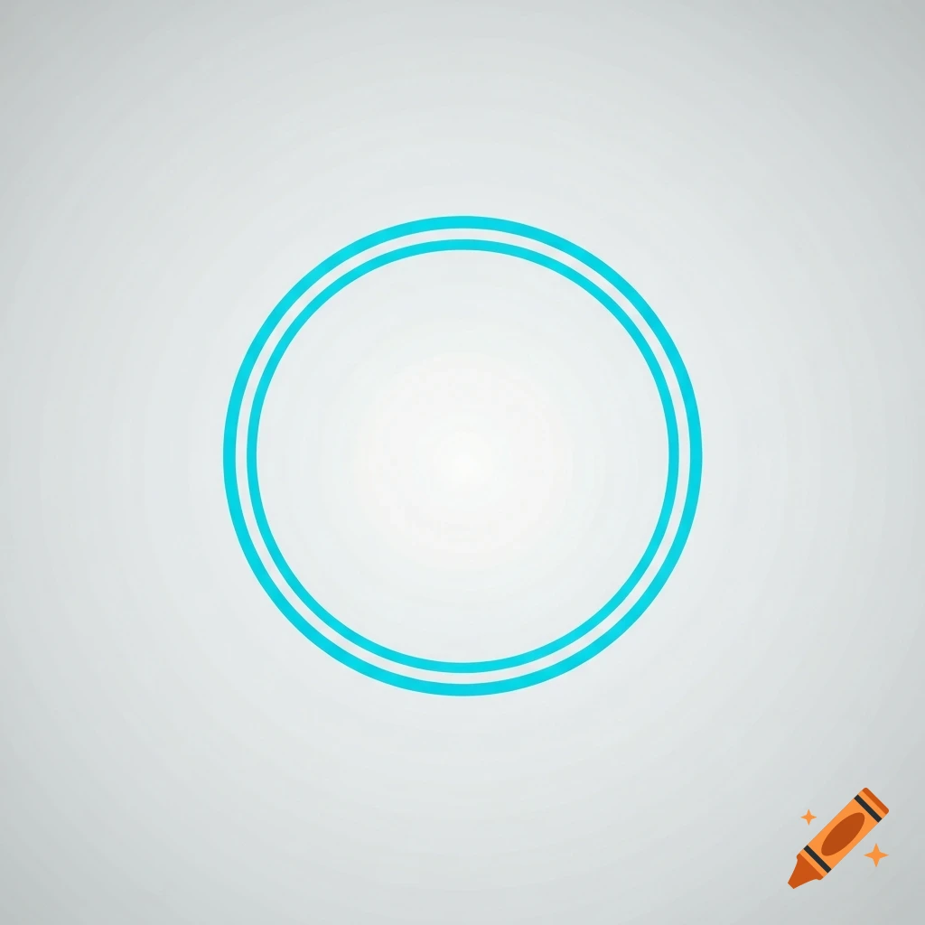 Two concentric blue circles on a white and light gray gradient background.