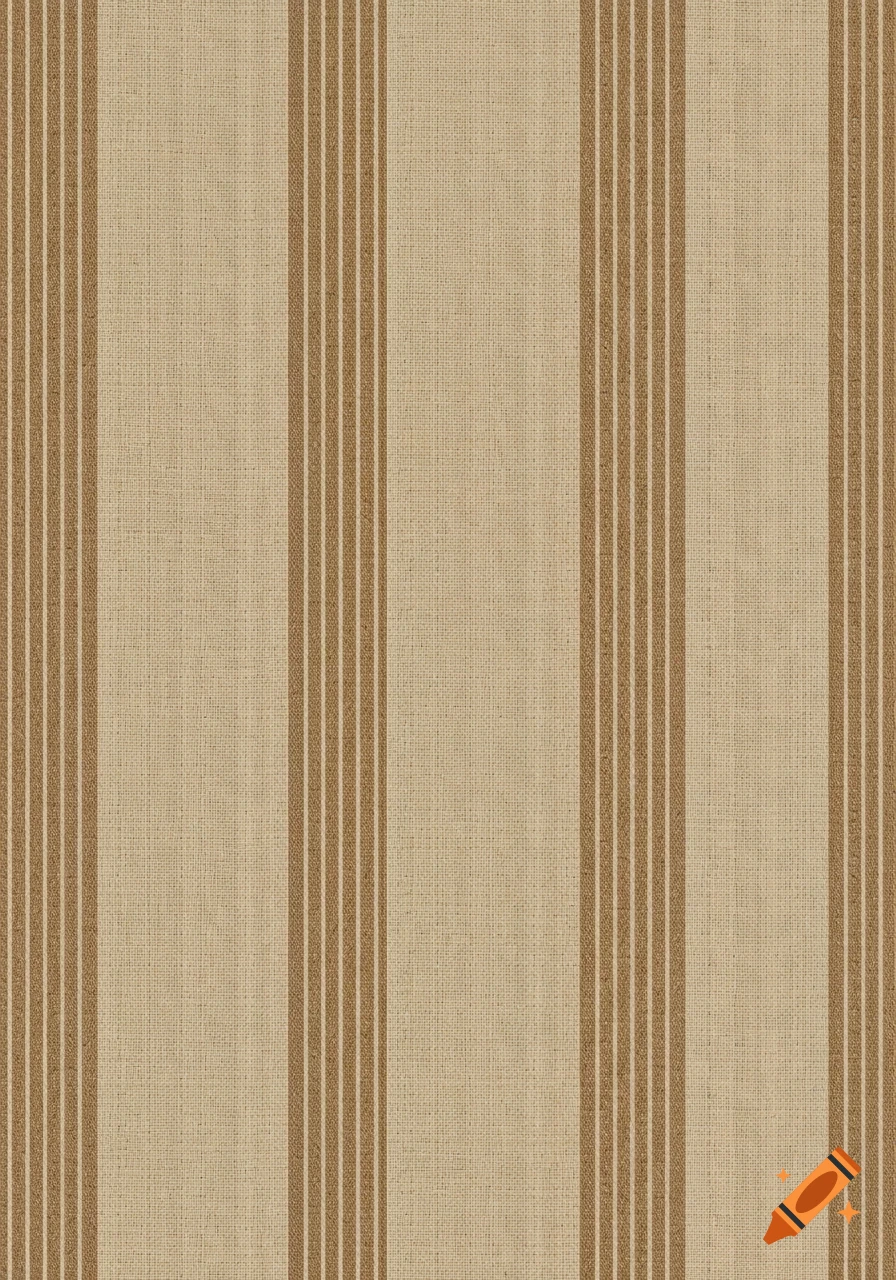 Beige cloth with vertical tan stripes.
