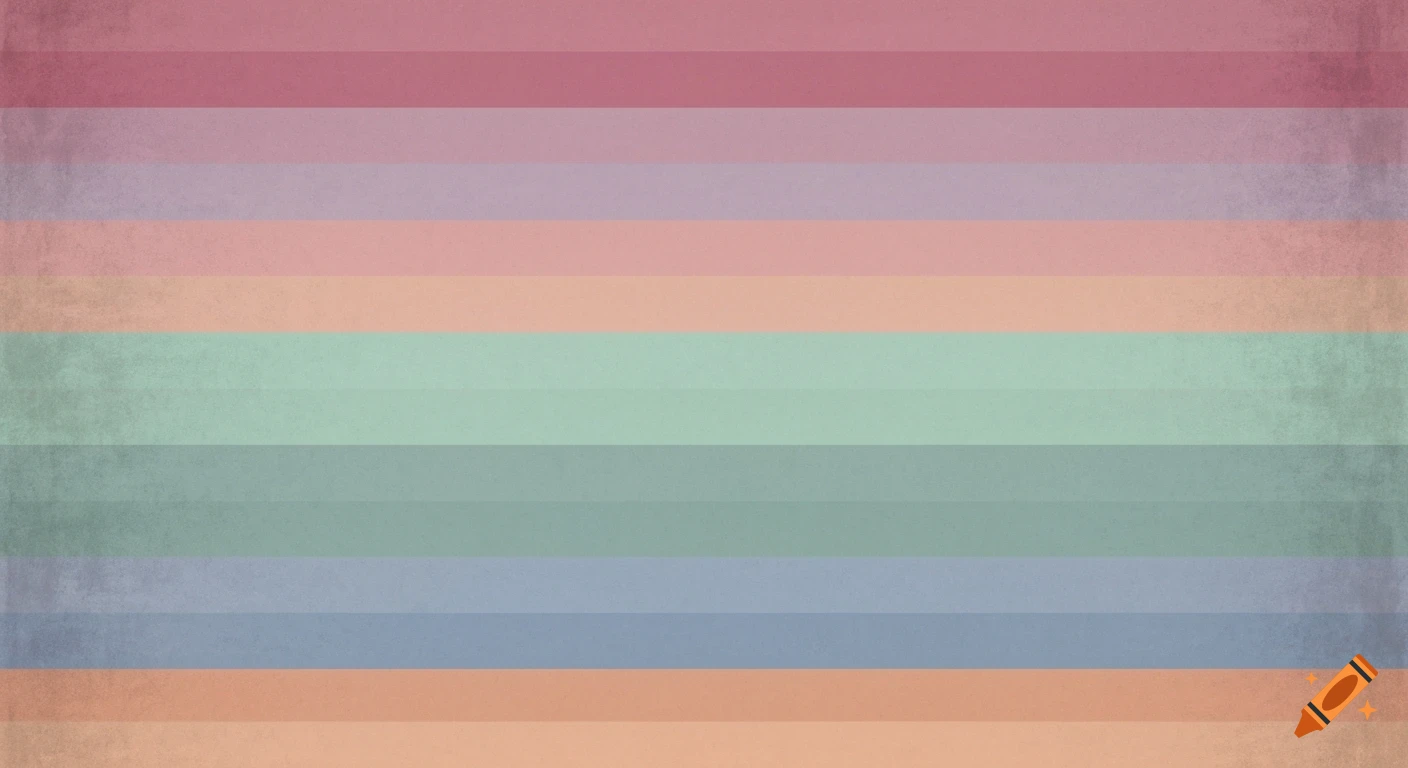 Horizontal stripes in muted pastel colors with a distressed texture.