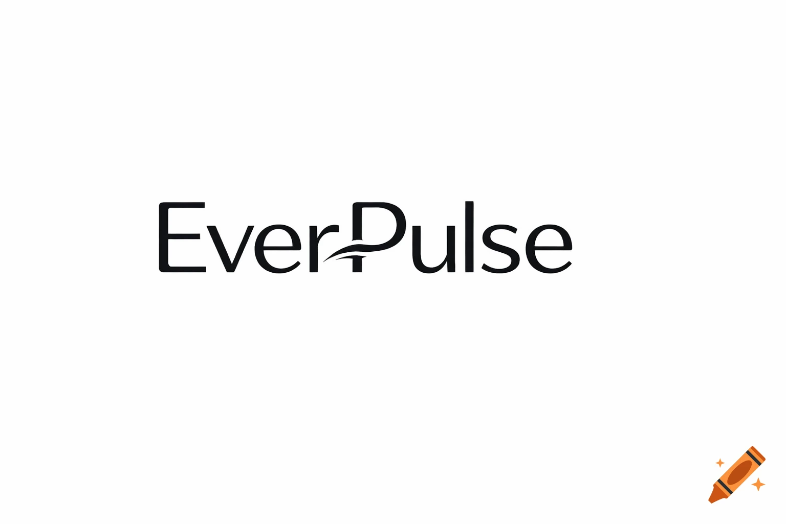 A black wordmark logo on a white background for 'EverPulse', featuring a subtle wave integrated into the letter 'P'.
