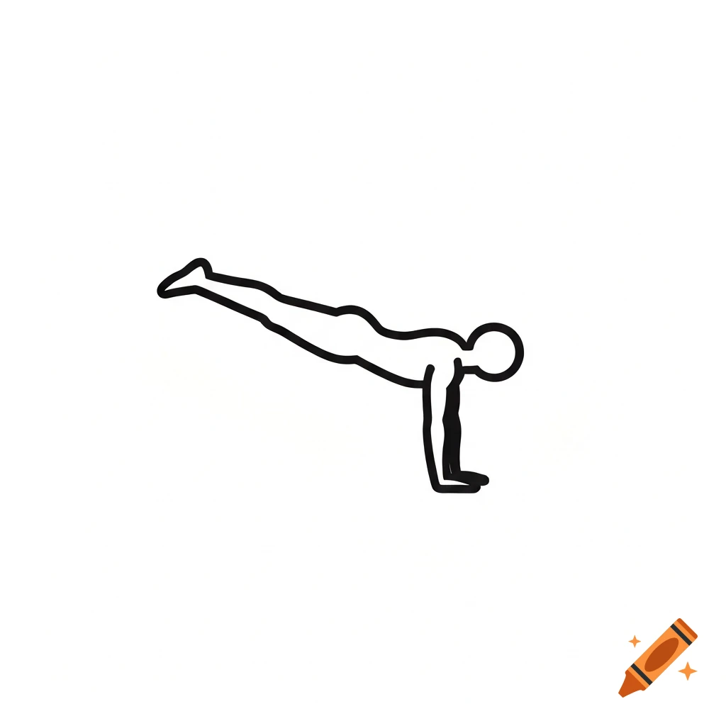 Black outline icon of a person performing a full planche calisthenics exercise on a white background.