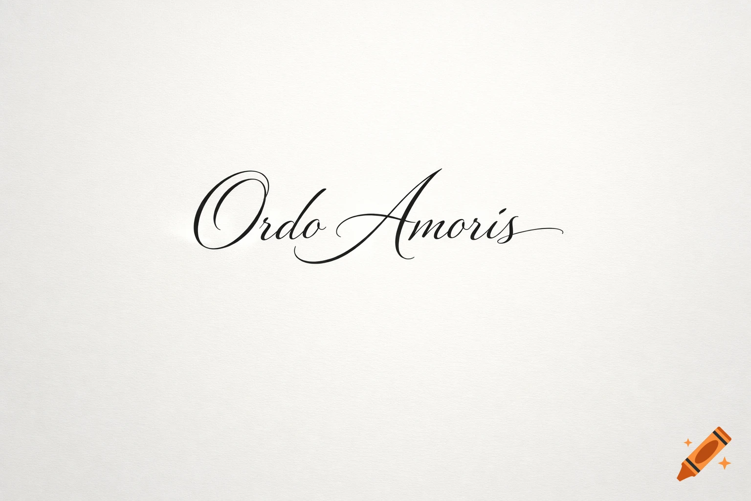 Elegant black script spelling 'Ordo Amoris' on a textured off-white background.