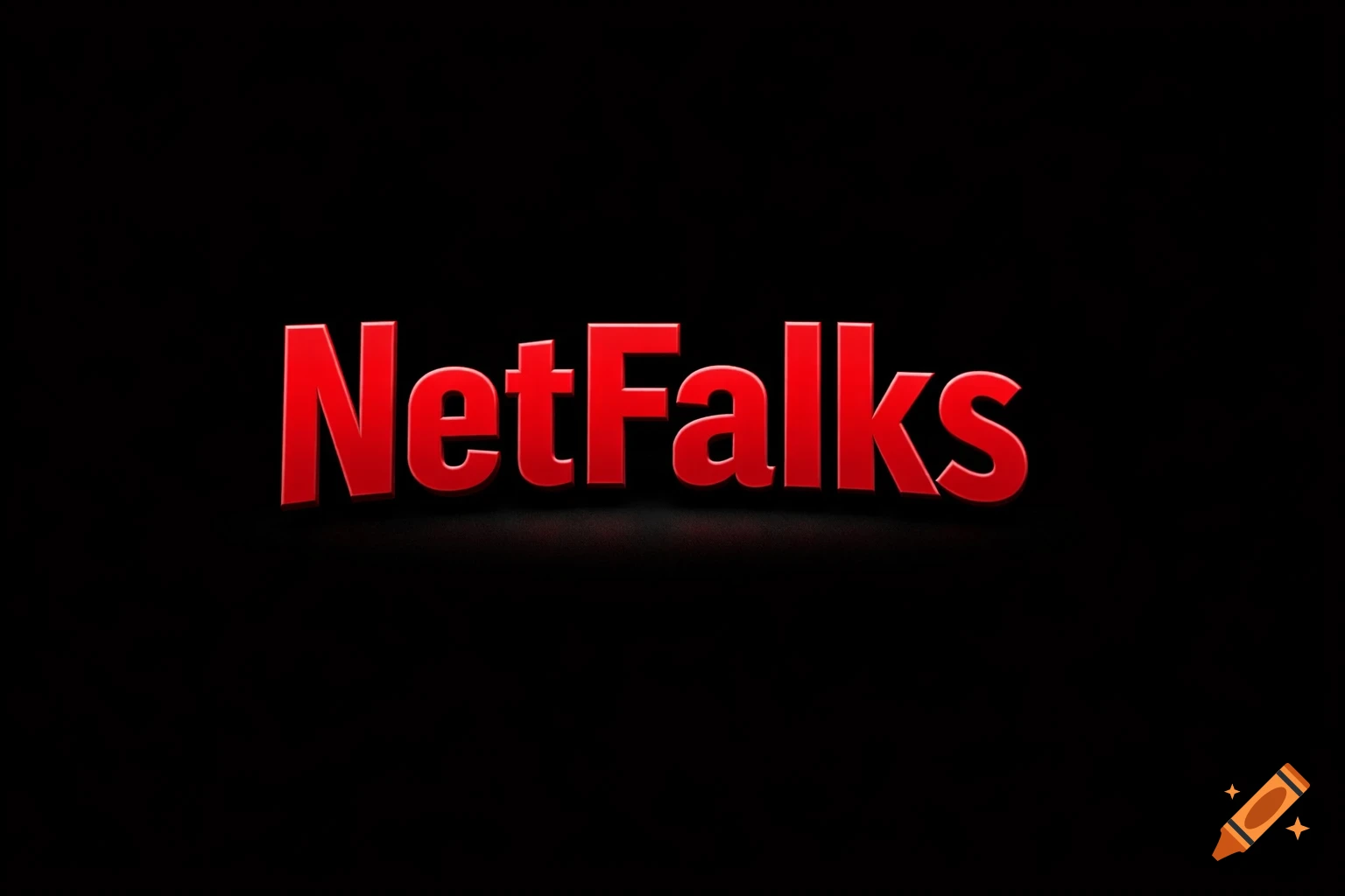 Red 3D text 'NetFalks' in the style of the Netflix logo on a black background.
