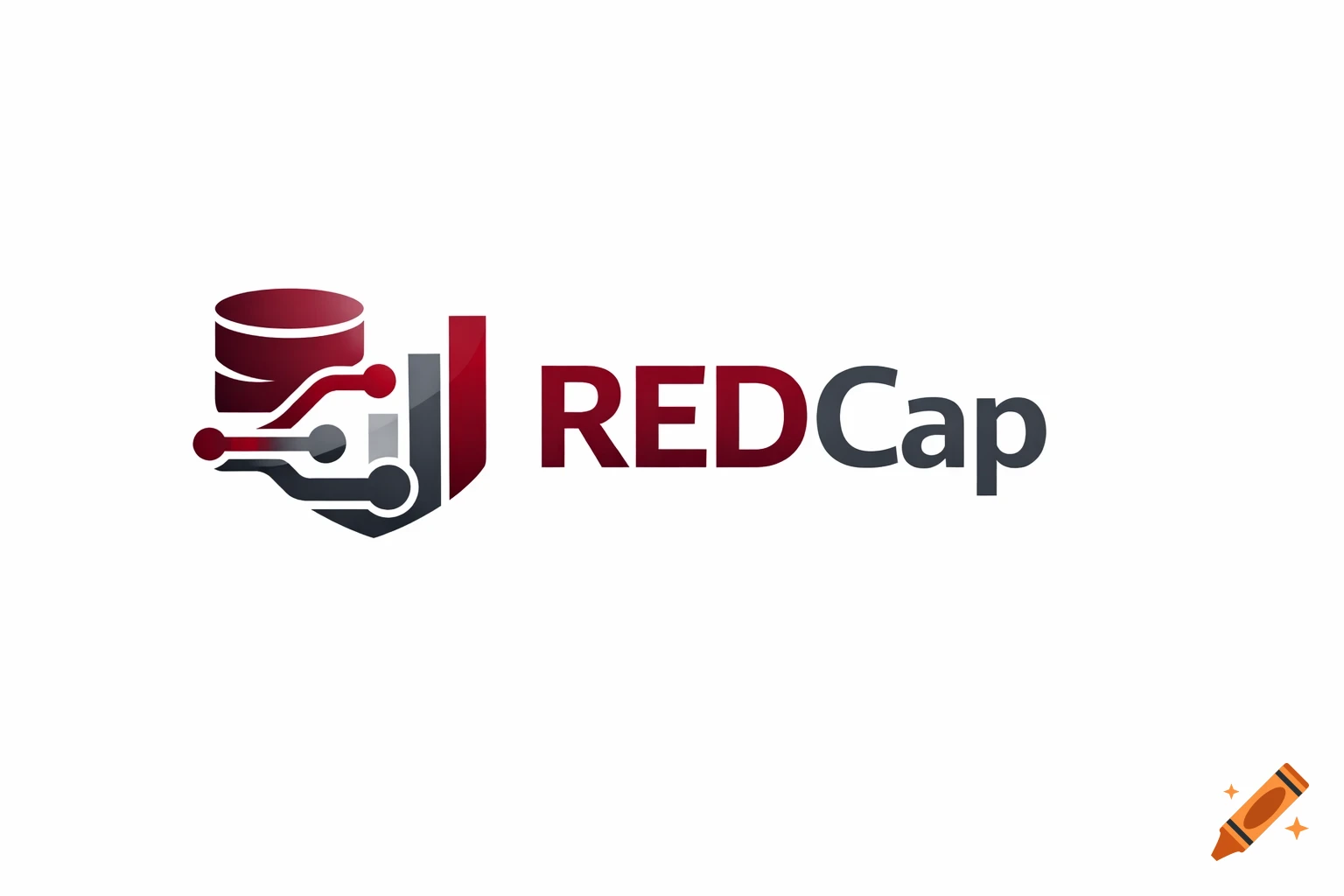 A modern logo featuring a red and gray database icon with circuit lines, alongside the text 'REDcap' in a similar color scheme.