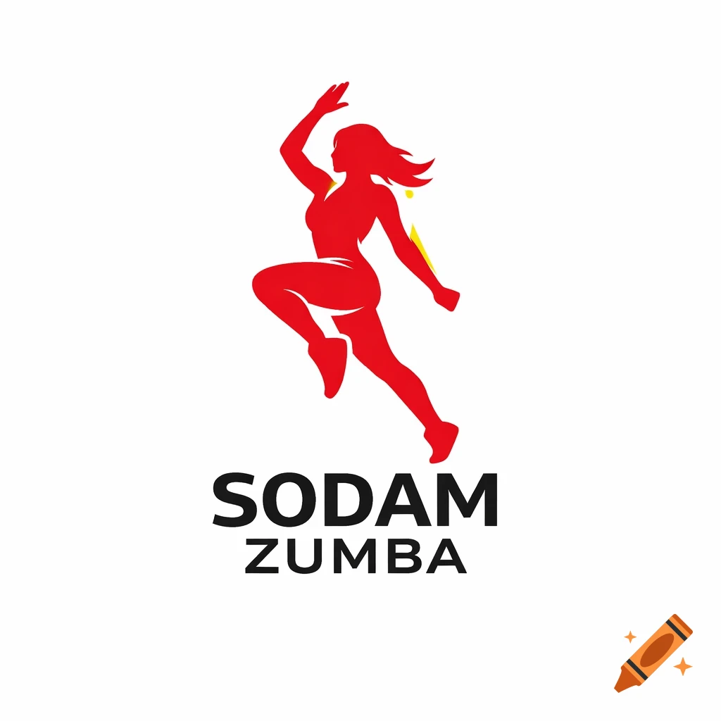 Red silhouette logo of a woman dancing with text 'SODAM ZUMBA' below.