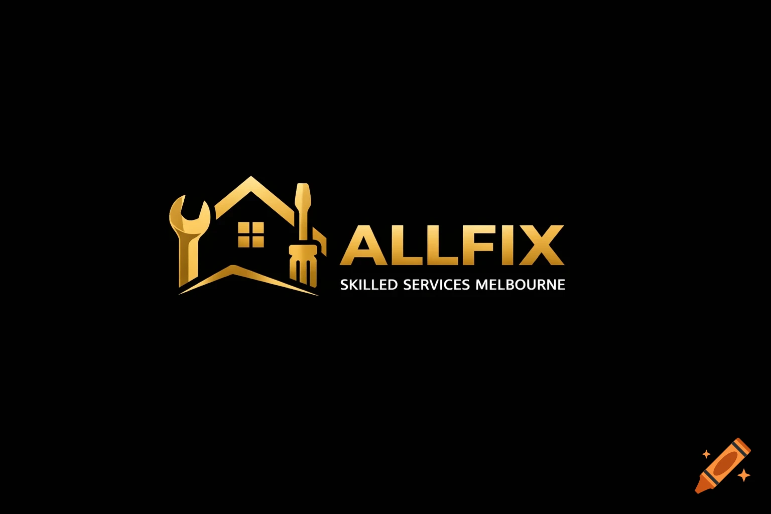 Gold logo with a house, wrench, and screwdriver next to 'ALLFIX SKILLED SERVICES MELBOURNE' text on a black background.