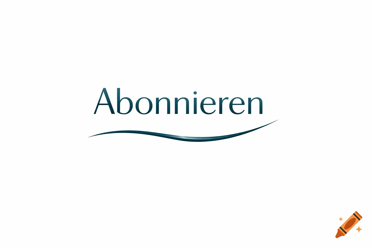 The German word 'Abonnieren' in a stylized blue font with a curved line underneath on a white background.