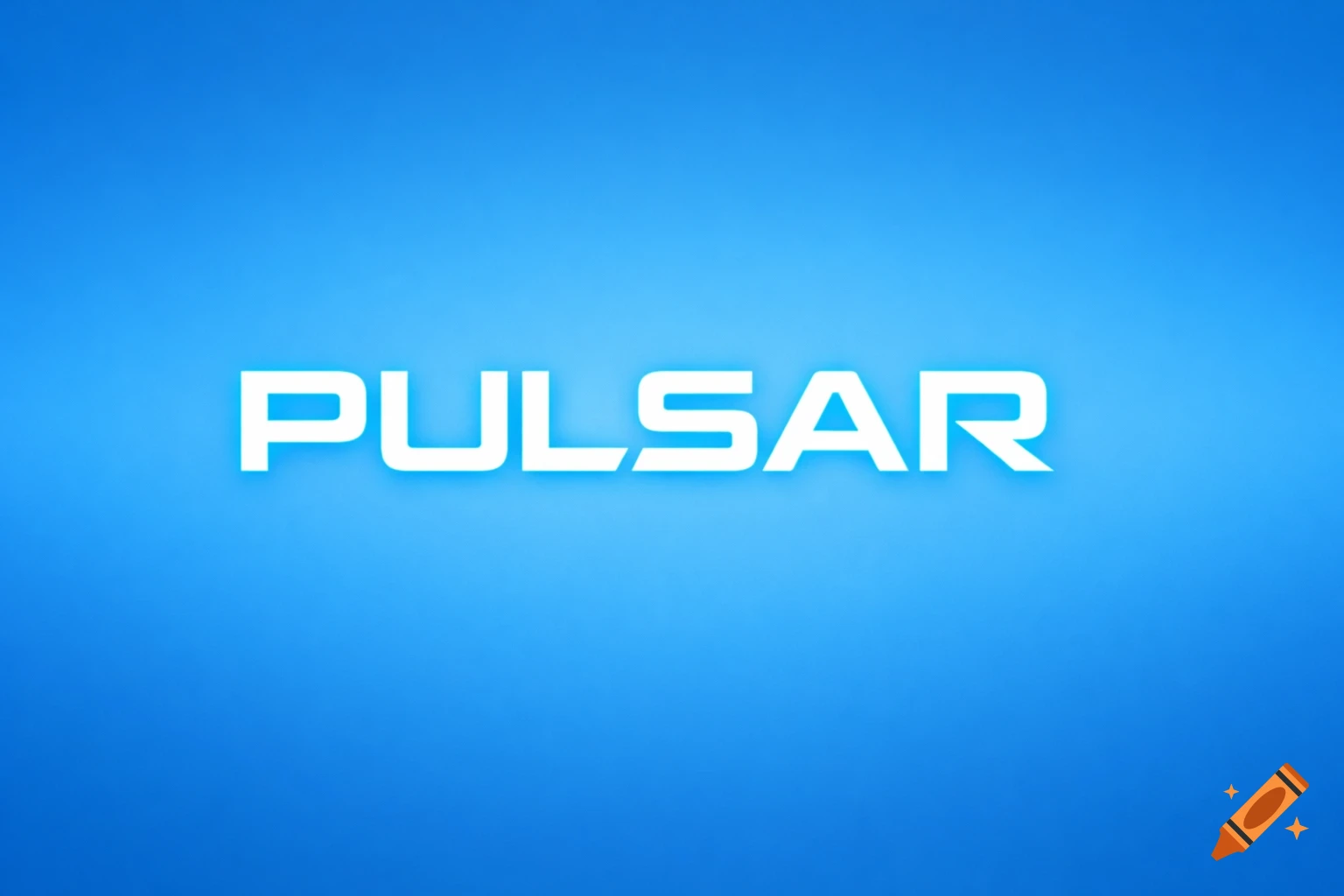 The word PULSAR in white, bold, geometric font with a subtle glow on a vibrant blue gradient background.