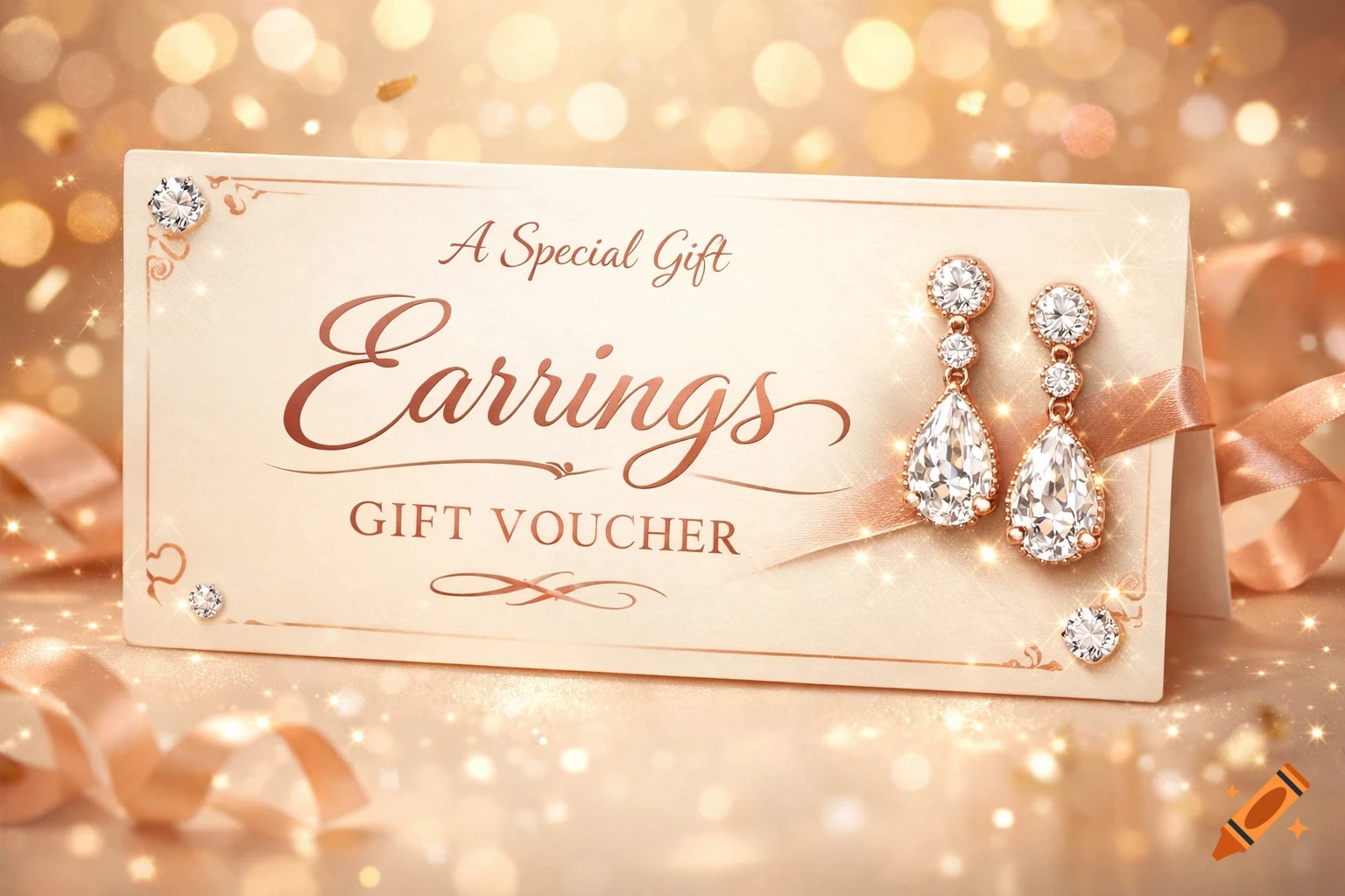 A beige gift voucher with